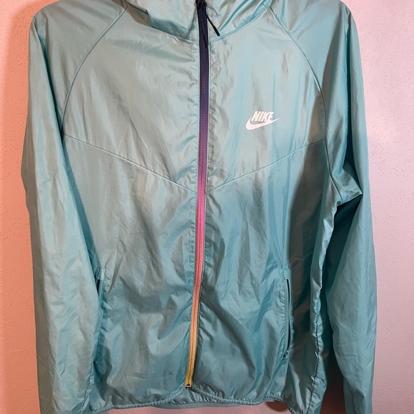 Women’s 2000’s Nike Light Blue Windbreaker Full Zip Jacket Size M - Picture 1 of 7